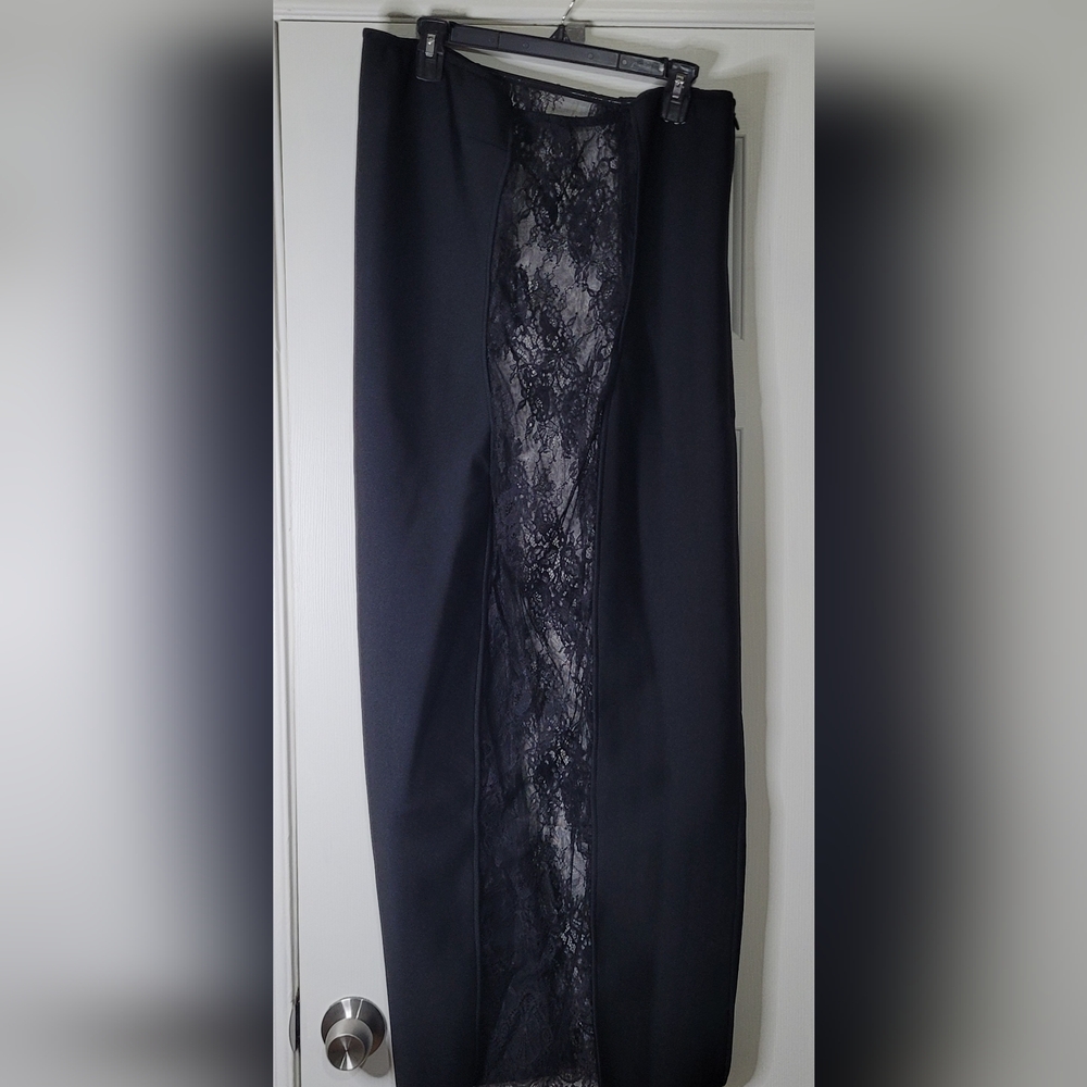 Fashion Nova Juliet Bandage Tube Strapless Stretch Lace Maxi Dress Black Size 1X - Picture 6 of 15